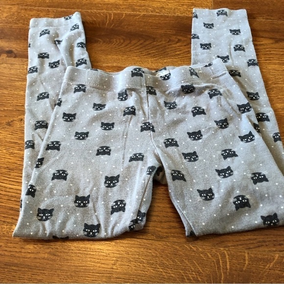 Wonder Nation gray cat face leggings pants in size S (6/6x) - Picture 1 of 6